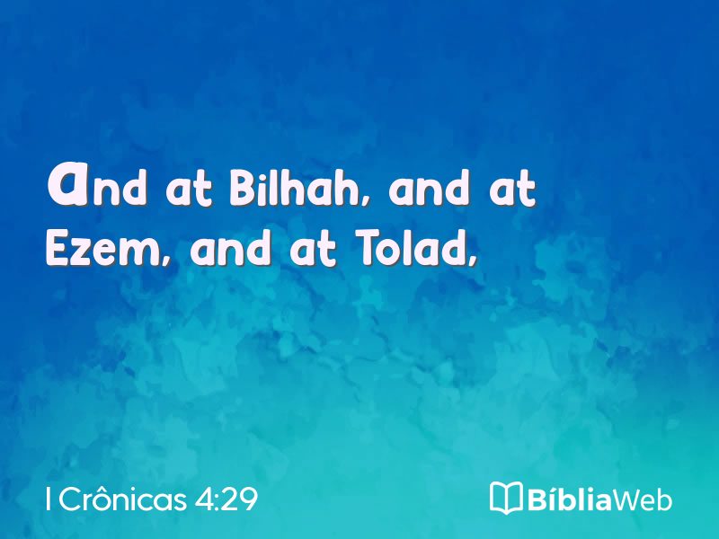 I Crônicas 4:29 em imagem para compartilhar