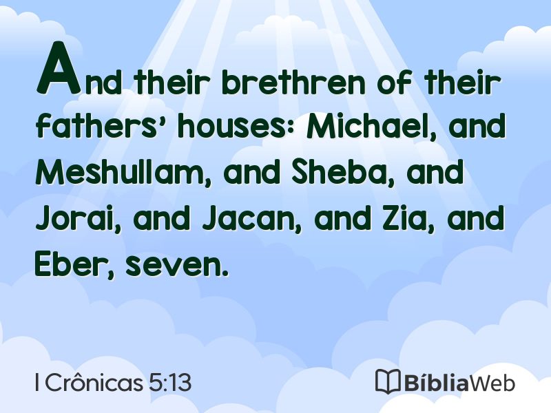 I Crônicas 5:13 em imagem para compartilhar