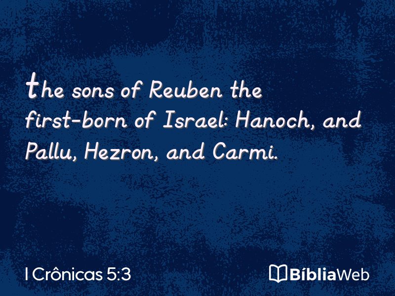 I Crônicas 5:3 em imagem para compartilhar