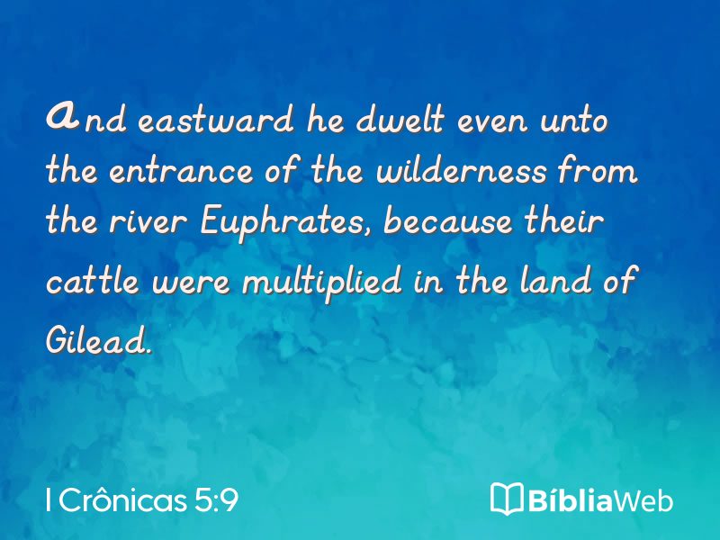 I Crônicas 5:9 em imagem para compartilhar