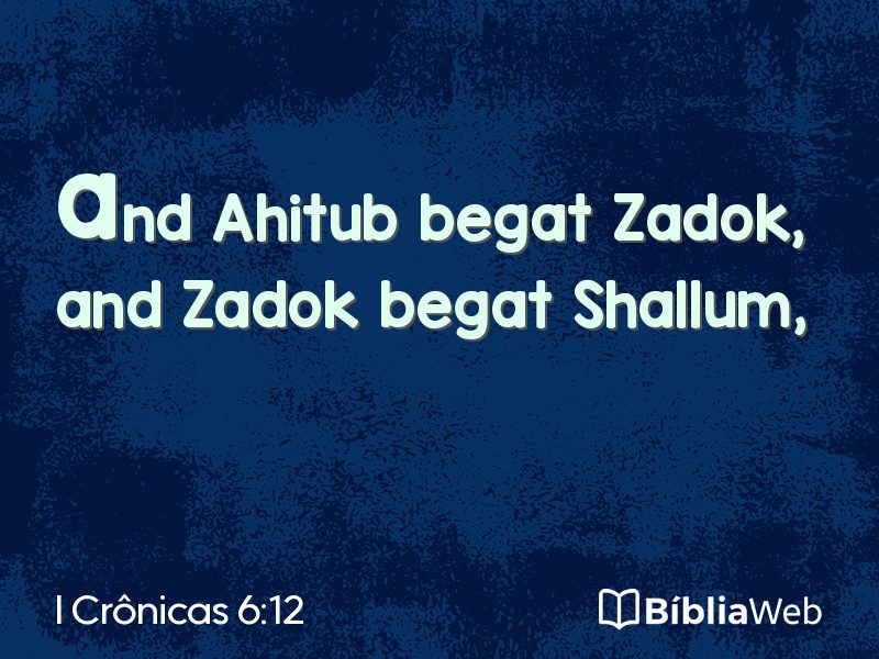 I Crônicas 6:12 em imagem para compartilhar