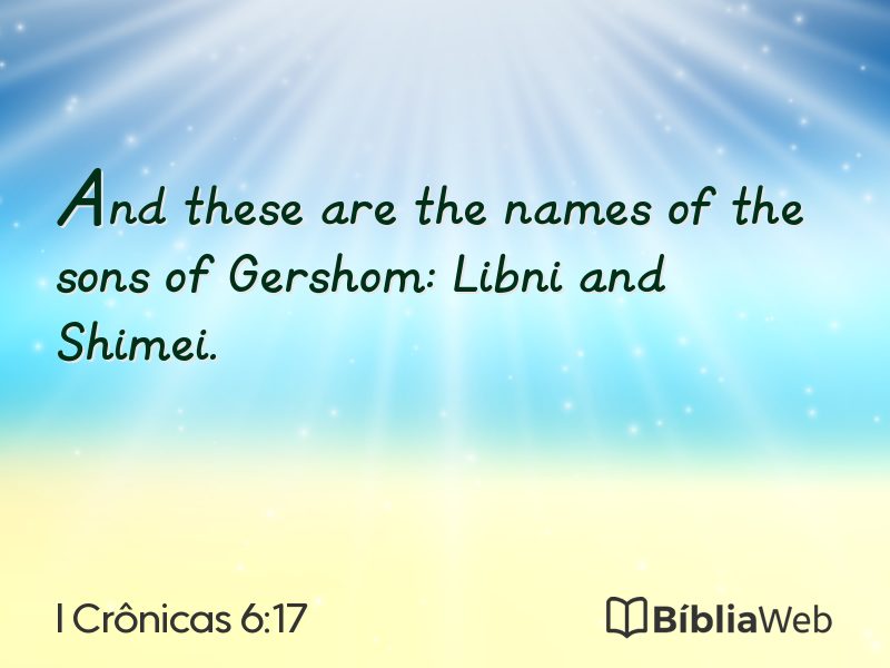 I Crônicas 6:17 em imagem para compartilhar