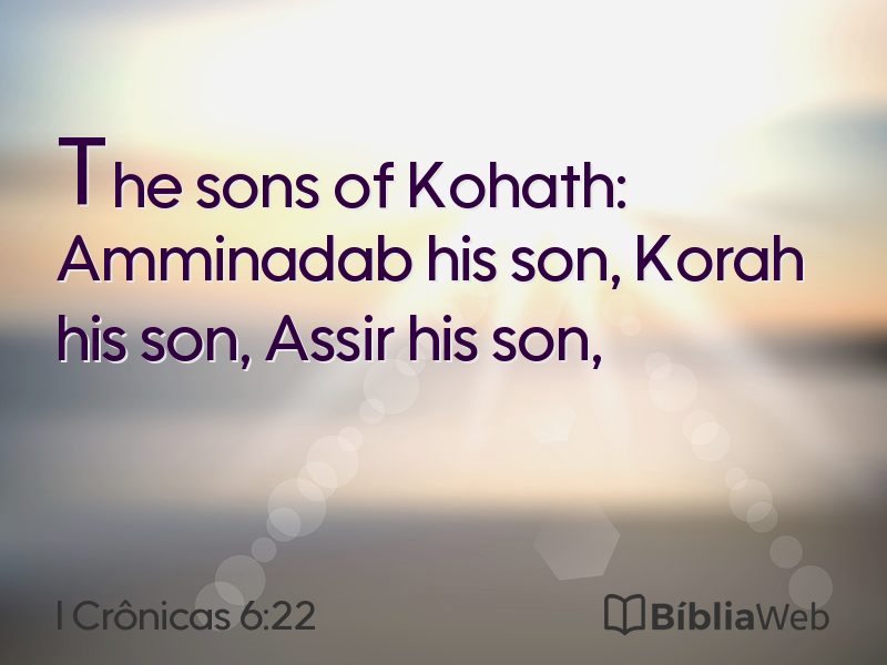 I Crônicas 6:22 em imagem para compartilhar