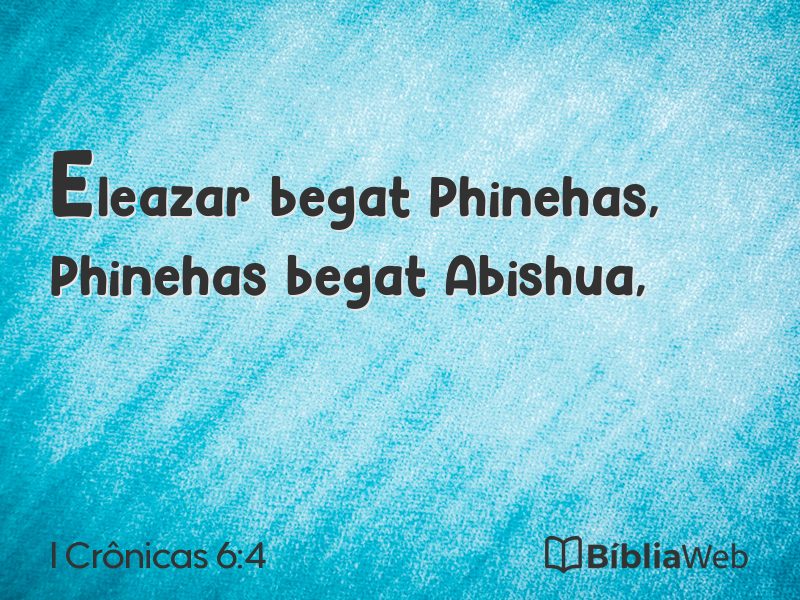 I Crônicas 6:4 em imagem para compartilhar