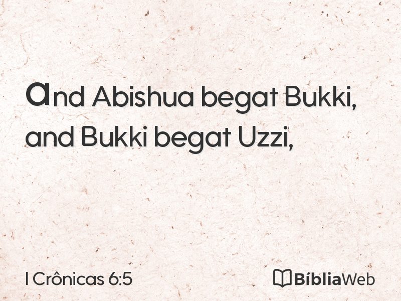 I Crônicas 6:5 em imagem para compartilhar