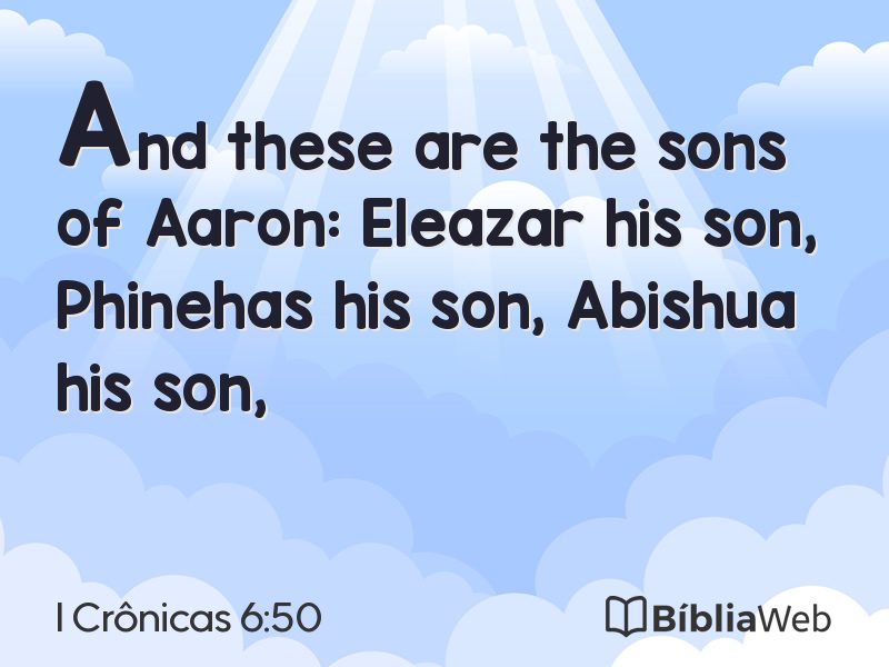 I Crônicas 6:50 em imagem para compartilhar