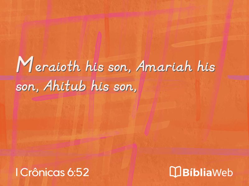 I Crônicas 6:52 em imagem para compartilhar