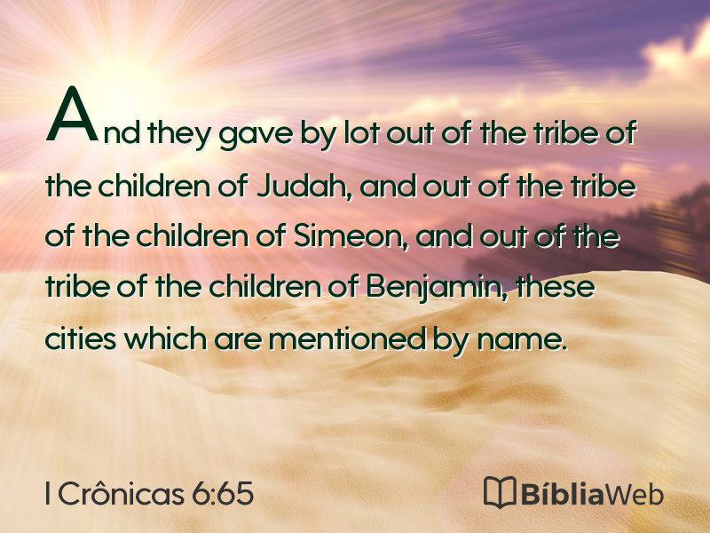 I Crônicas 6:65 em imagem para compartilhar