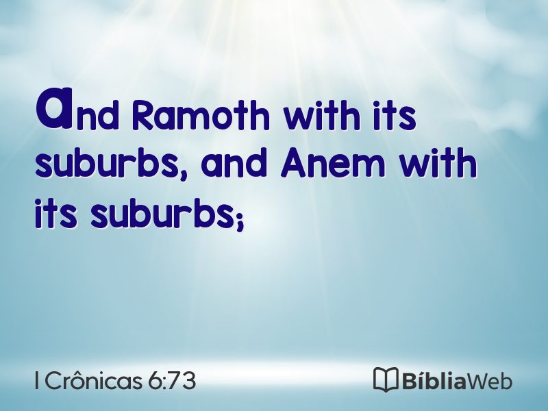 I Crônicas 6:73 em imagem para compartilhar