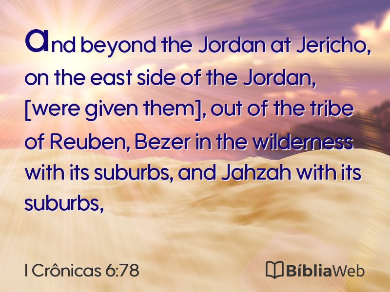 I Crônicas 6:78 em imagem para compartilhar