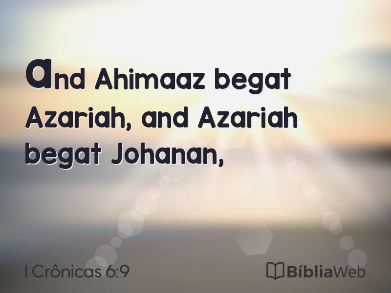 I Crônicas 6:9 em imagem para compartilhar