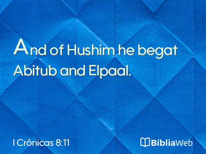 I Crônicas 8:11 em imagem para compartilhar