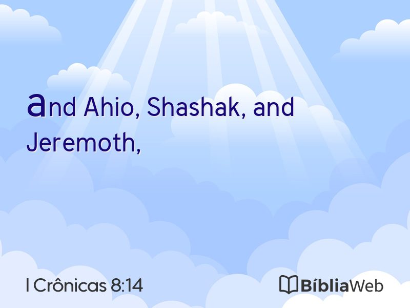 I Crônicas 8:14 em imagem para compartilhar