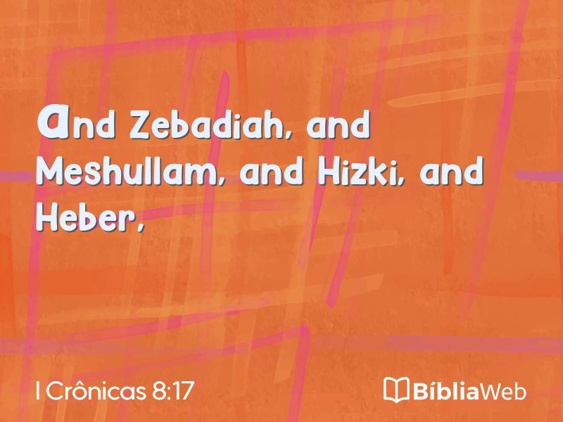 I Crônicas 8:17 em imagem para compartilhar