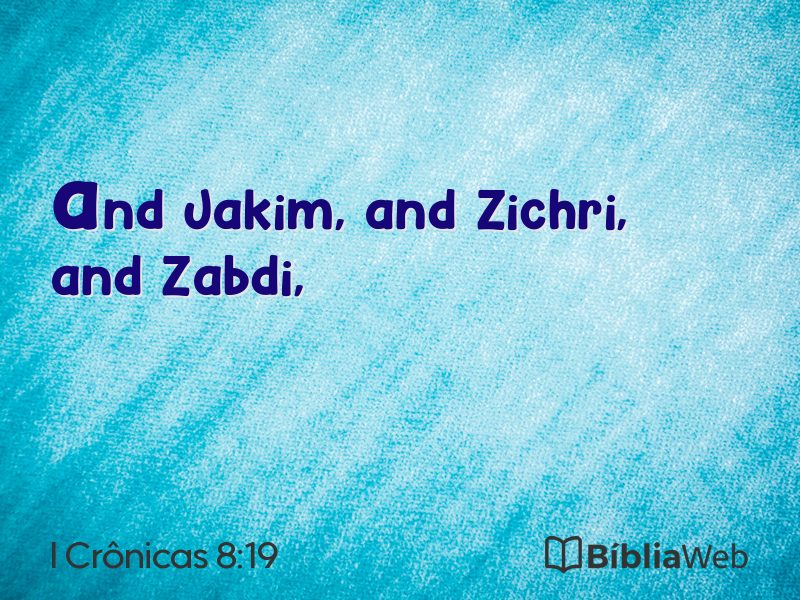 I Crônicas 8:19 em imagem para compartilhar