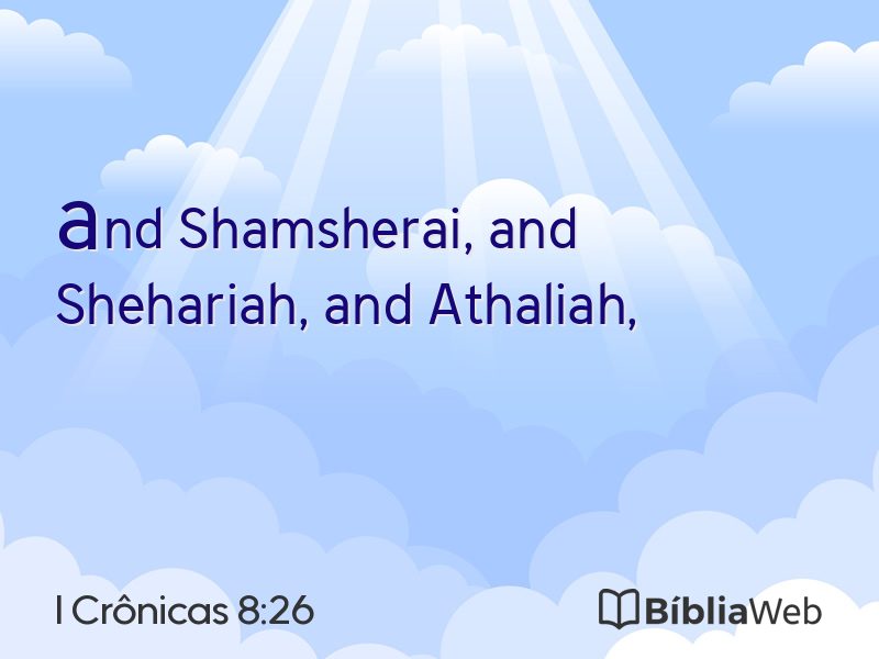 I Crônicas 8:26 em imagem para compartilhar