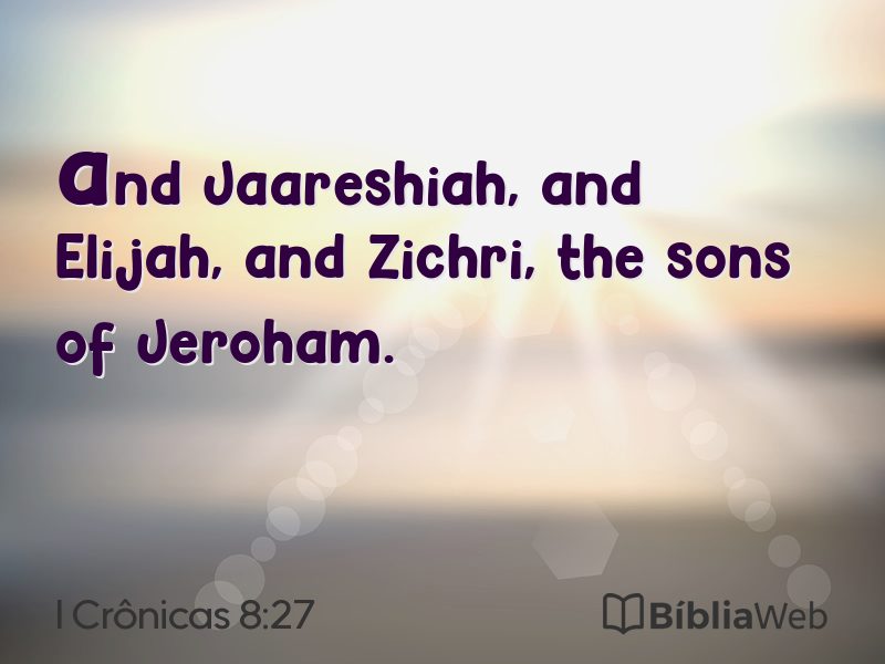 I Crônicas 8:27 em imagem para compartilhar