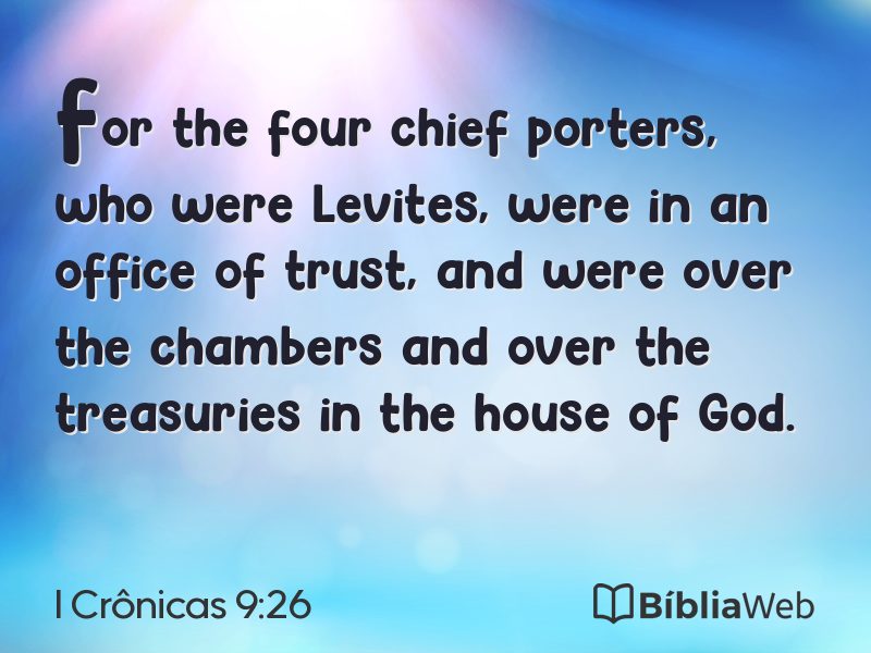 I Crônicas 9:26 em imagem para compartilhar