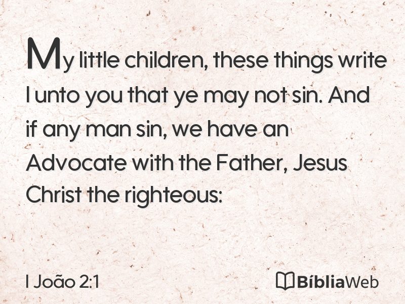 I João 2:1 em imagem para compartilhar