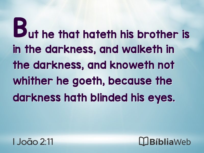 I João 2:11 em imagem para compartilhar