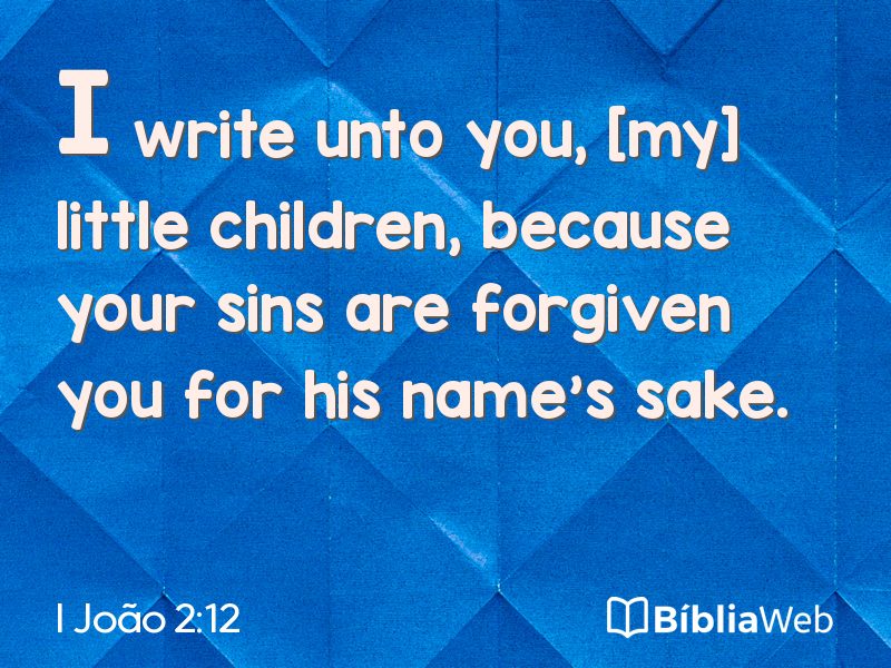 I João 2:12 em imagem para compartilhar