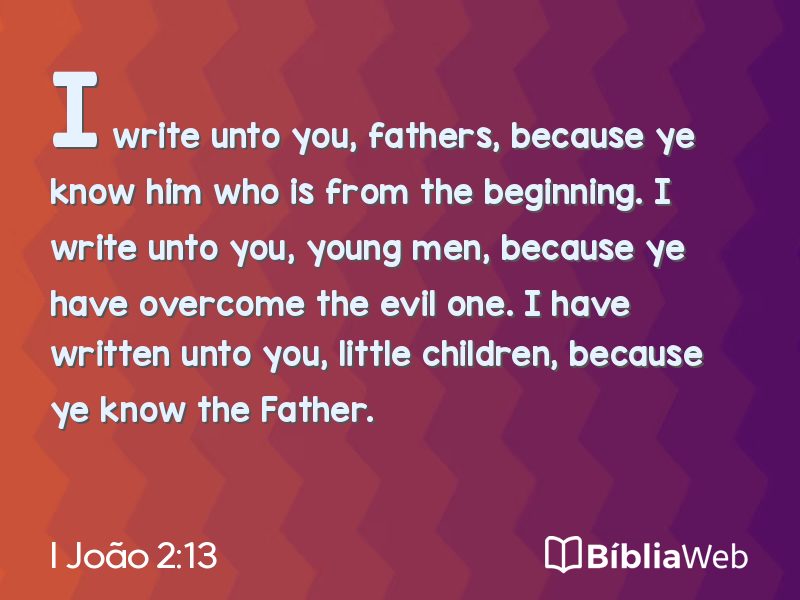 I João 2:13 em imagem para compartilhar