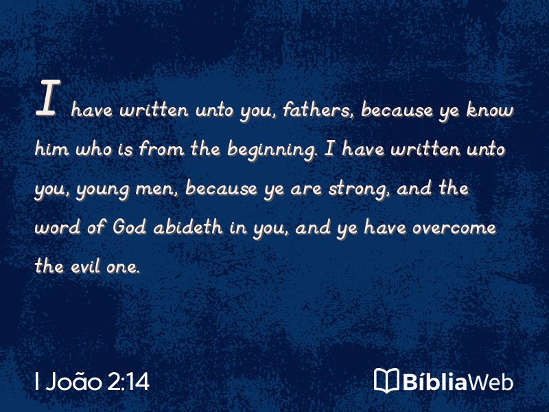 I João 2:14 em imagem para compartilhar