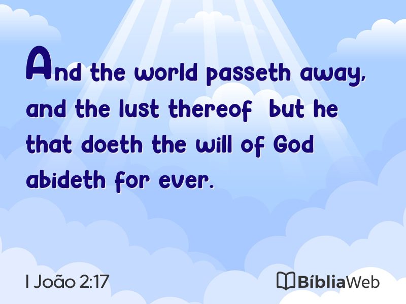 I João 2:17 em imagem para compartilhar