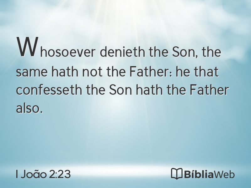 I João 2:23 em imagem para compartilhar