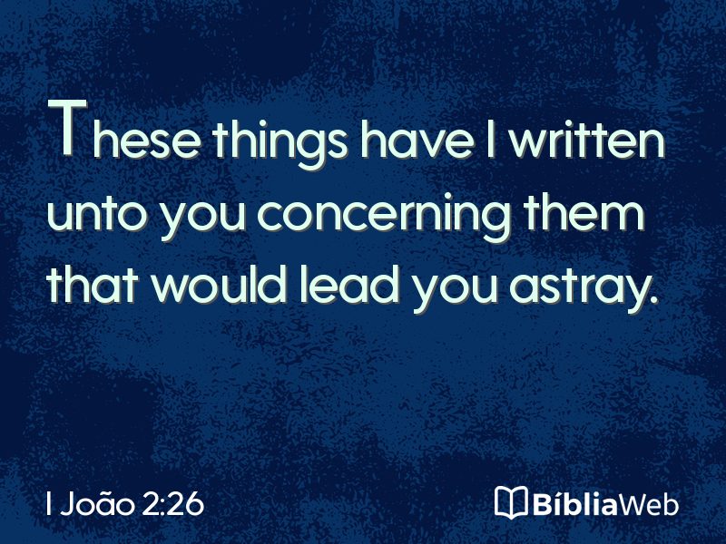 I João 2:26 em imagem para compartilhar