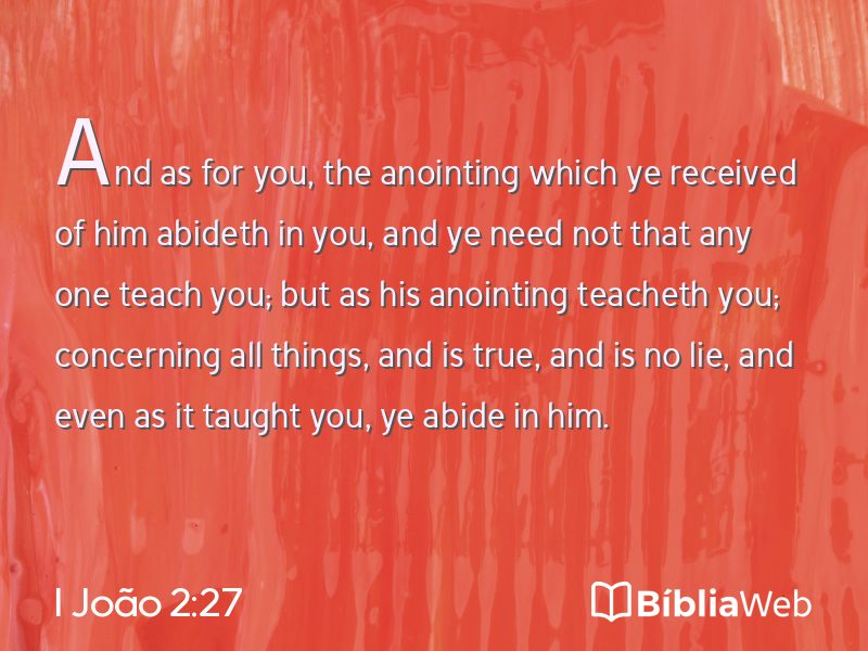 I João 2:27 em imagem para compartilhar