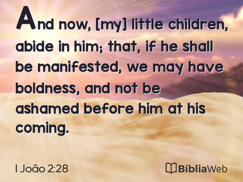 I João 2:28 em imagem para compartilhar