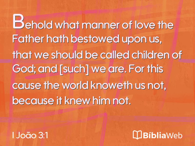 I João 3:1 em imagem para compartilhar