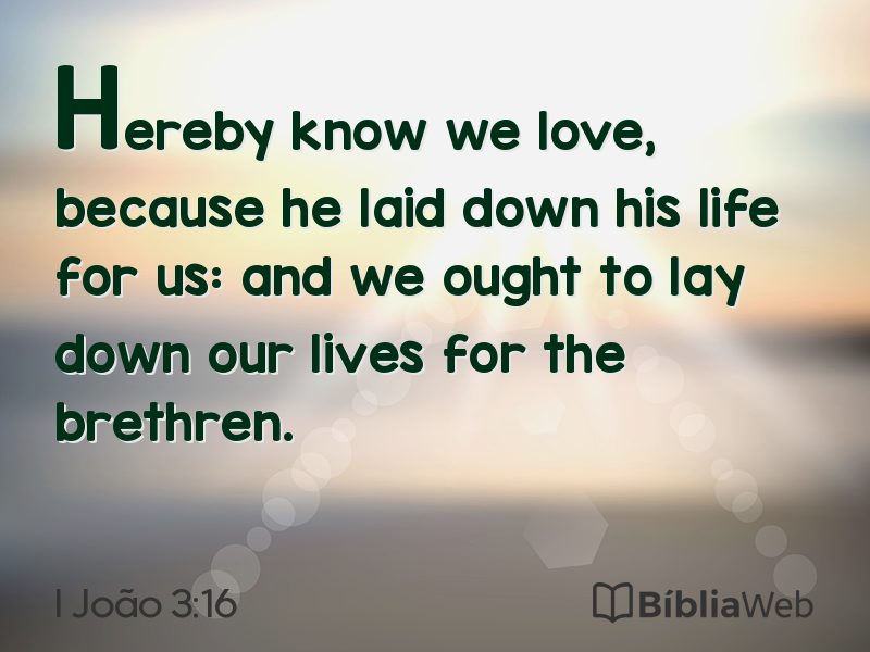 I João 3:16 em imagem para compartilhar