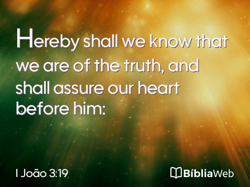 I João 3:19 em imagem para compartilhar