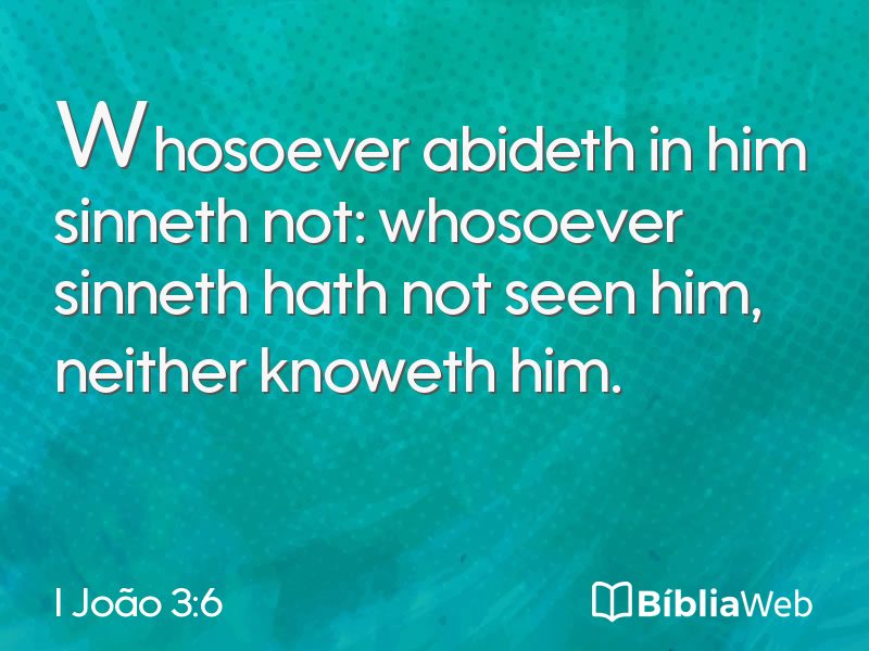 I João 3:6 em imagem para compartilhar