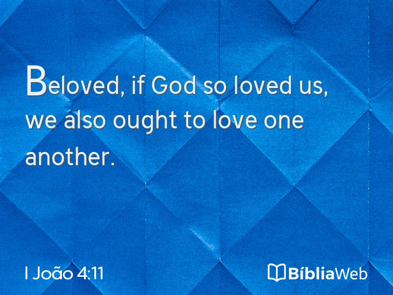 I João 4:11 em imagem para compartilhar