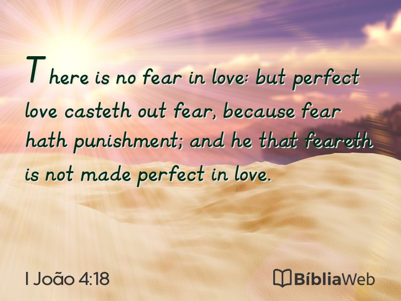 I João 4:18 em imagem para compartilhar