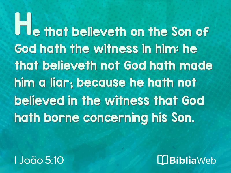I João 5:10 em imagem para compartilhar