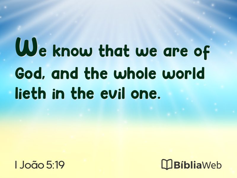 I João 5:19 em imagem para compartilhar
