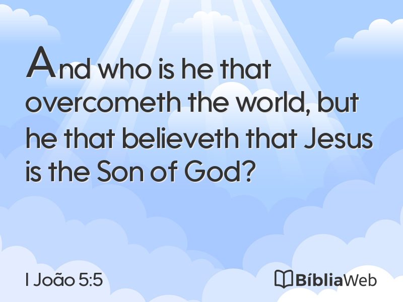 I João 5:5 em imagem para compartilhar