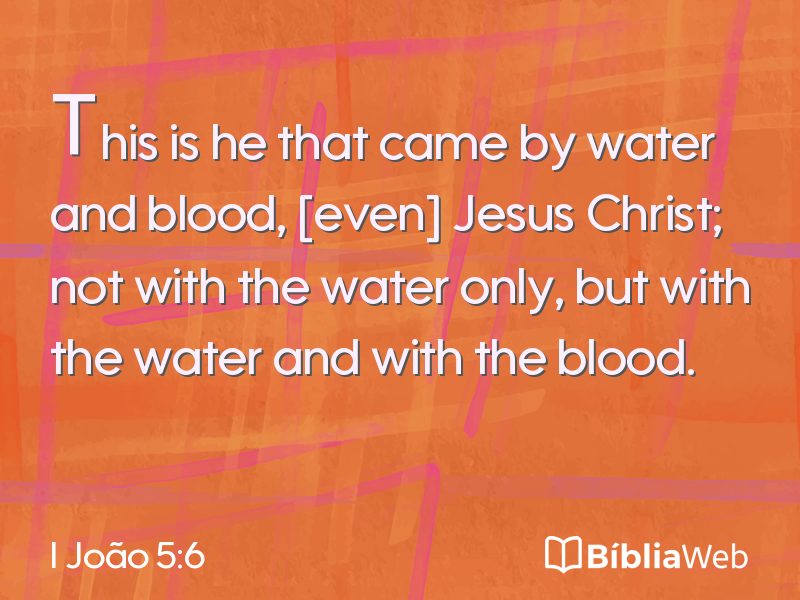 I João 5:6 em imagem para compartilhar