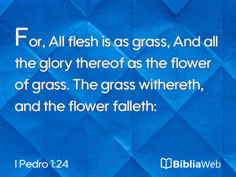 I Pedro 1:24 em imagem para compartilhar