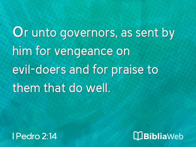 I Pedro 2:14 em imagem para compartilhar