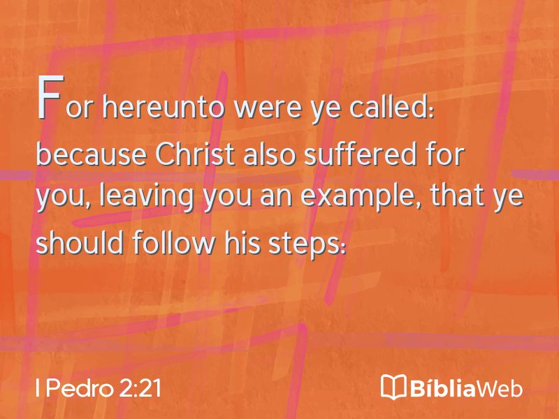 I Pedro 2:21 em imagem para compartilhar