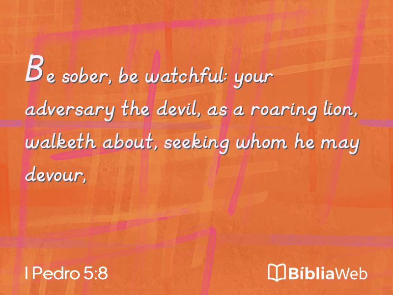 I Pedro 5:8 em imagem para compartilhar