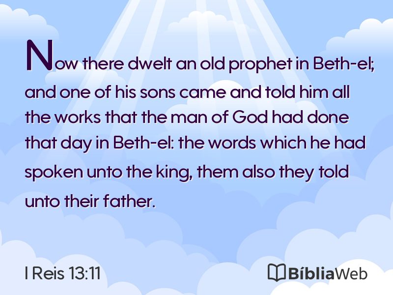 I Reis 13:11 em imagem para compartilhar