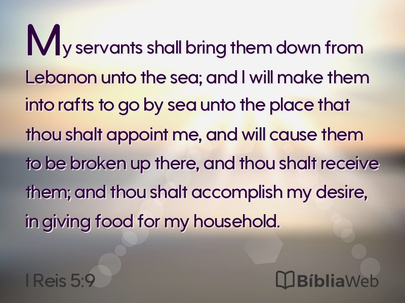 I Reis 5:9 em imagem para compartilhar