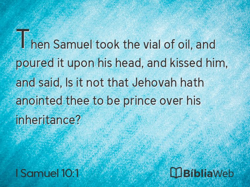 I Samuel 10:1 em imagem para compartilhar