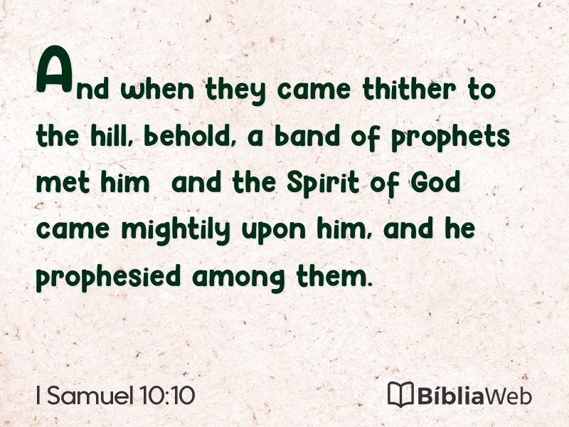 I Samuel 10:10 em imagem para compartilhar